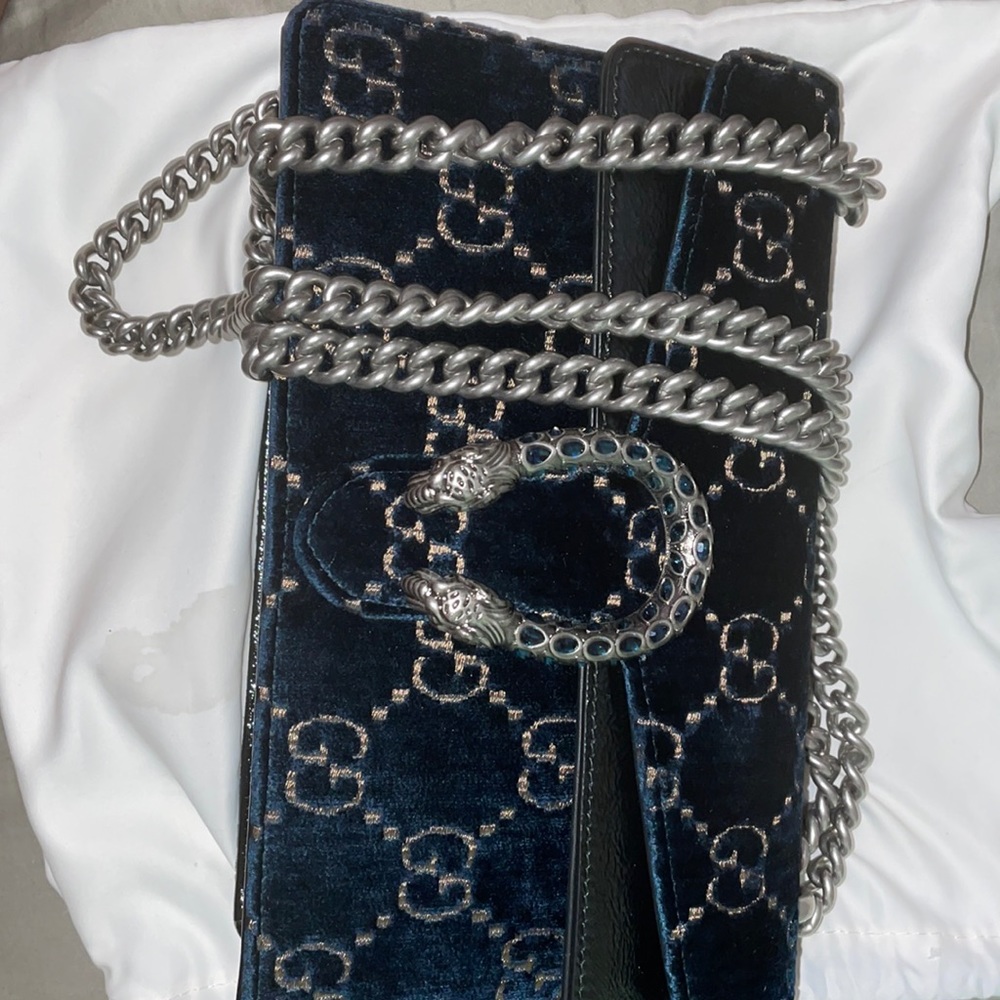 SOLD!!! Gucci Dionysus in deep jade velvet